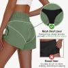 imageWomens High Waisted Athletic Shorts 4quot High Rise Running Workout Gym Quick Dry Tummy Control Short with Zipper Pockets05army Green