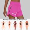 imageWomens High Waisted Athletic Shorts 4quot High Rise Running Workout Gym Quick Dry Tummy Control Short with Zipper Pockets06hibiscus Purple