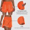 imageWomens High Waisted Athletic Shorts 4quot High Rise Running Workout Gym Quick Dry Tummy Control Short with Zipper Pockets07neon Orange