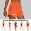 imageWomens High Waisted Athletic Shorts 4quot High Rise Running Workout Gym Quick Dry Tummy Control Short with Zipper Pockets07neon Orange