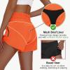 imageWomens High Waisted Athletic Shorts 4quot High Rise Running Workout Gym Quick Dry Tummy Control Short with Zipper Pockets07neon Orange