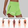 imageWomens High Waisted Athletic Shorts 4quot High Rise Running Workout Gym Quick Dry Tummy Control Short with Zipper Pockets08green Glow