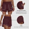 imageWomens High Waisted Athletic Shorts 4quot High Rise Running Workout Gym Quick Dry Tummy Control Short with Zipper PocketsMaroon