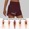 imageWomens High Waisted Athletic Shorts 4quot High Rise Running Workout Gym Quick Dry Tummy Control Short with Zipper PocketsMaroon