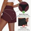 imageWomens High Waisted Athletic Shorts 4quot High Rise Running Workout Gym Quick Dry Tummy Control Short with Zipper PocketsMaroon