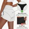 imageWomens High Waisted Athletic Shorts 4quot High Rise Running Workout Gym Quick Dry Tummy Control Short with Zipper PocketsWhite