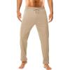 imageMens 30quot32quot34quot36quot Inseam Tall Sweatpants with Zipper Pockets Stretch Long Joggers Athletic Workout Track Pants Men04khaki
