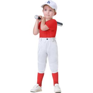 image2T3T4T5T to Youth Toddler Boys Knicker Baseball Pants Kids Gilrs Softball Tball Tee Ball Pant Belt Loops Side Piped01white