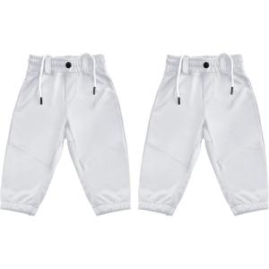 image2T3T4T5T to Youth Toddler Boys Knicker Baseball Pants Kids Gilrs Softball Tball Tee Ball Pant Belt Loops Side Piped2 Packwhite