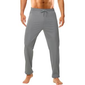 imageMens 30quot32quot34quot36quot Inseam Tall Sweatpants with Zipper Pockets Stretch Long Joggers Athletic Workout Track Pants Men02dark Grey