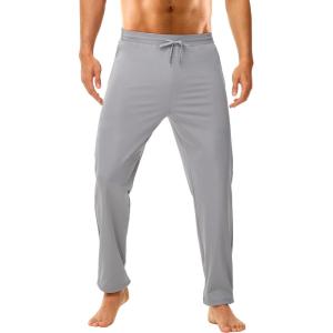 imageMens 30quot32quot34quot36quot Inseam Tall Sweatpants with Zipper Pockets Stretch Long Joggers Athletic Workout Track Pants Men03grey