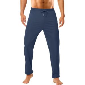 imageMens 30quot32quot34quot36quot Inseam Tall Sweatpants with Zipper Pockets Stretch Long Joggers Athletic Workout Track Pants Men05navy
