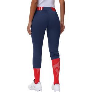 imageWomens Adult Utility Tweeners Softball Pants  Woman Low Rise 34 Tapered Leg Track Pants DualLayer Knee Youth Girls04navy