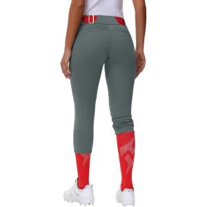 imageWomens Adult Utility Tweeners Softball Pants  Woman Low Rise 34 Tapered Leg Track Pants DualLayer Knee Youth Girls06dark Grey