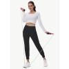 image25quot27quot PetiteRegular Womens Athletic Joggers Pants with 3 Pocket High Waisted Lightweight Tummy Control Running YogaBlack
