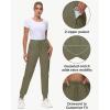 image29quot32quot34quot Inseam Womens Tall Sweatpants Cotton Joggers with Zipper Pockets Lounge Sweat Running Yoga Gym PantsArmy Green