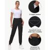 image29quot32quot34quot Inseam Womens Tall Sweatpants Cotton Joggers with Zipper Pockets Lounge Sweat Running Yoga Gym PantsBlack