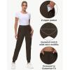 image29quot32quot34quot Inseam Womens Tall Sweatpants Cotton Joggers with Zipper Pockets Lounge Sweat Running Yoga Gym PantsBrown