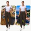 image29quot32quot34quot Inseam Womens Tall Sweatpants Cotton Joggers with Zipper Pockets Lounge Sweat Running Yoga Gym PantsBrown
