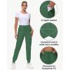 image29quot32quot34quot Inseam Womens Tall Sweatpants Cotton Joggers with Zipper Pockets Lounge Sweat Running Yoga Gym PantsGreen