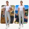 image29quot32quot34quot Inseam Womens Tall Sweatpants Cotton Joggers with Zipper Pockets Lounge Sweat Running Yoga Gym PantsGrey