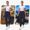 image29quot32quot34quot Inseam Womens Tall Sweatpants Cotton Joggers with Zipper Pockets Lounge Sweat Running Yoga Gym PantsNavy