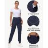 image29quot32quot34quot Inseam Womens Tall Sweatpants Cotton Joggers with Zipper Pockets Lounge Sweat Running Yoga Gym PantsNavy