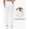 image29quot32quot34quot Inseam Womens Tall Sweatpants Cotton Joggers with Zipper Pockets Lounge Sweat Running Yoga Gym PantsPure White