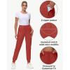 image29quot32quot34quot Inseam Womens Tall Sweatpants Cotton Joggers with Zipper Pockets Lounge Sweat Running Yoga Gym PantsRed