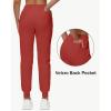 image29quot32quot34quot Inseam Womens Tall Sweatpants Cotton Joggers with Zipper Pockets Lounge Sweat Running Yoga Gym PantsRed