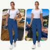 image29quot32quot34quot Inseam Womens Tall Sweatpants Cotton Joggers with Zipper Pockets Lounge Sweat Running Yoga Gym PantsRoyal Blue