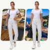 image29quot32quot34quot Inseam Womens Tall Sweatpants Cotton Joggers with Zipper Pockets Lounge Sweat Running Yoga Gym PantsWhiteGrey