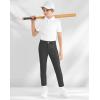 imageBoys Golf Pants Stretch Slim Fit Flat Front School Uniform Youth Chino Performance Khaki Dress Pant with Zipper PocketBlack