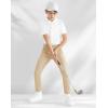 imageBoys Golf Pants Stretch Slim Fit Flat Front School Uniform Youth Chino Performance Khaki Dress Pant with Zipper PocketKhaki
