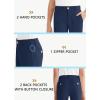 imageBoys Golf Pants Stretch Slim Fit Flat Front School Uniform Youth Chino Performance Khaki Dress Pant with Zipper PocketNavy