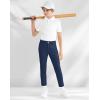 imageBoys Golf Pants Stretch Slim Fit Flat Front School Uniform Youth Chino Performance Khaki Dress Pant with Zipper PocketNavy