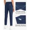 imageBoys Golf Pants Stretch Slim Fit Flat Front School Uniform Youth Chino Performance Khaki Dress Pant with Zipper PocketNavy