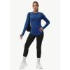 imageThermal Shirts for Women Winter Running  Fleece Lined Long Sleeve Warm Tops Cold Weather Gear Thumbholes Zipper PocketBlue
