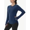 imageThermal Shirts for Women Winter Running  Fleece Lined Long Sleeve Warm Tops Cold Weather Gear Thumbholes Zipper PocketNavy