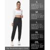imageWomens Fleece Lined Joggers Hiking WaterResistant Sweatpants with Zip Pockets Winter Thermal Running Ski Golf PantsBlack