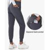 imageWomens Fleece Lined Joggers Hiking WaterResistant Sweatpants with Zip Pockets Winter Thermal Running Ski Golf PantsGray