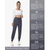 imageWomens Fleece Lined Joggers Hiking WaterResistant Sweatpants with Zip Pockets Winter Thermal Running Ski Golf PantsGray