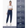 imageWomens Fleece Lined Joggers Hiking WaterResistant Sweatpants with Zip Pockets Winter Thermal Running Ski Golf PantsNavy Blue