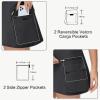 imageWomens Hiking Cargo Skorts Skirts Golf High Waisted Dressy Casual with Zipper Pockets Active Quick Dry Athletic SkortBlack
