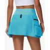 imageWomens Hiking Cargo Skorts Skirts Golf High Waisted Dressy Casual with Zipper Pockets Active Quick Dry Athletic SkortLight Blue