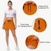 imageWomens Hiking Cargo Skorts Skirts Golf High Waisted Dressy Casual with Zipper Pockets Active Quick Dry Athletic SkortOrange