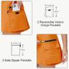 imageWomens Hiking Cargo Skorts Skirts Golf High Waisted Dressy Casual with Zipper Pockets Active Quick Dry Athletic SkortOrange