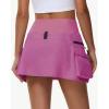 imageWomens Hiking Cargo Skorts Skirts Golf High Waisted Dressy Casual with Zipper Pockets Active Quick Dry Athletic SkortPink