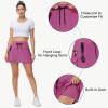 imageWomens Hiking Cargo Skorts Skirts Golf High Waisted Dressy Casual with Zipper Pockets Active Quick Dry Athletic SkortPink