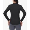 imageWomens Long Sleeve Golf Shirt Collared Polo Sun Protection Quick Dry Workout Athletic Running Tennis Hiking Lightweight TopsBlack